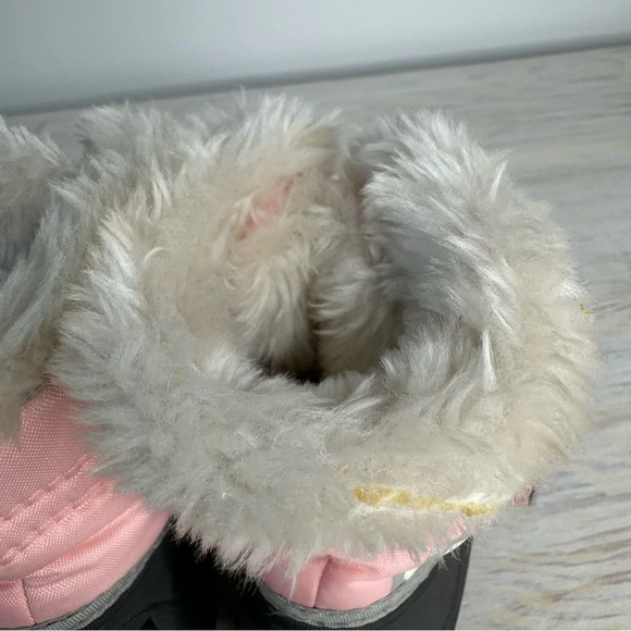 Sorel Toddler Girls Pink Snow Commander Faux Fur Fleece Lined Winter Boots - Picture 6 of 9